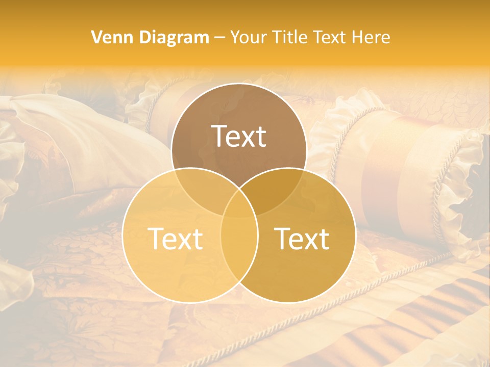 Beautiful Orange Pillows On The Beds Of Modern PowerPoint Template