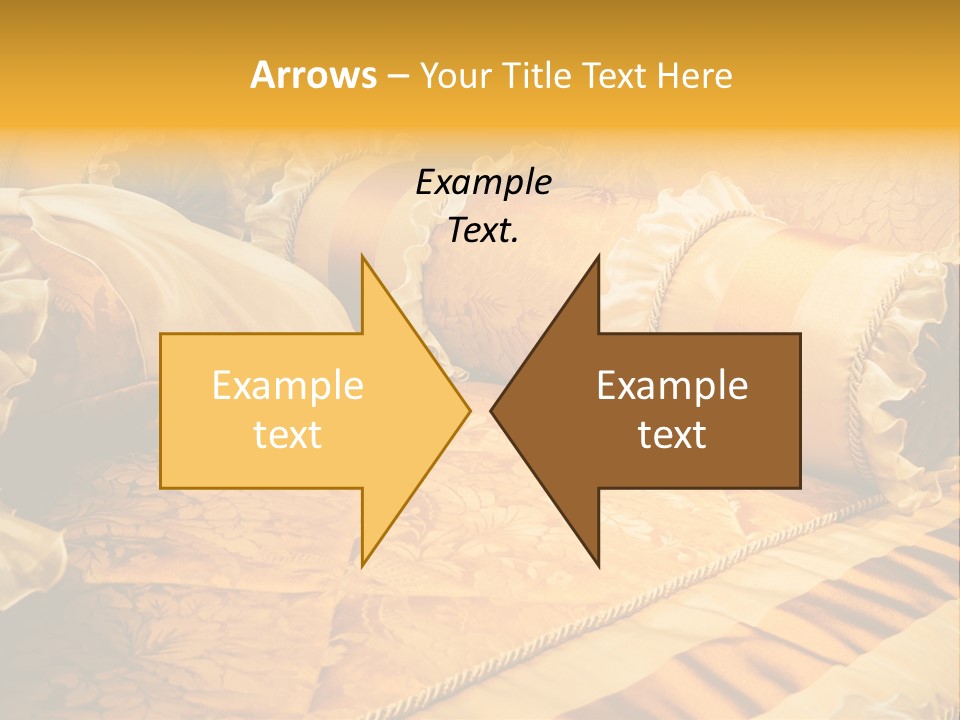 Beautiful Orange Pillows On The Beds Of Modern PowerPoint Template