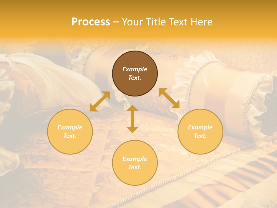 Beautiful Orange Pillows On The Beds Of Modern PowerPoint Template