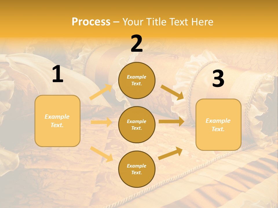 Beautiful Orange Pillows On The Beds Of Modern PowerPoint Template