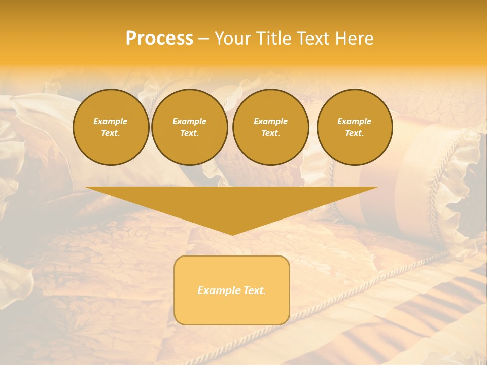 Beautiful Orange Pillows On The Beds Of Modern PowerPoint Template