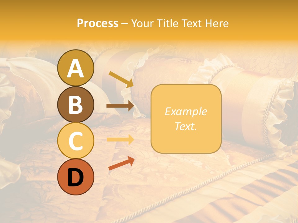 Beautiful Orange Pillows On The Beds Of Modern PowerPoint Template