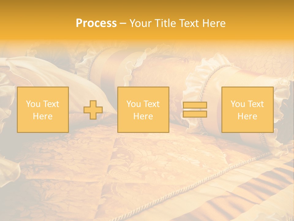 Beautiful Orange Pillows On The Beds Of Modern PowerPoint Template