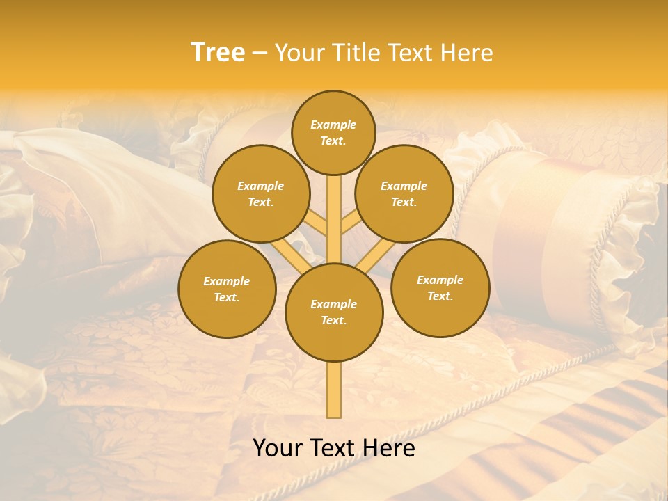 Beautiful Orange Pillows On The Beds Of Modern PowerPoint Template