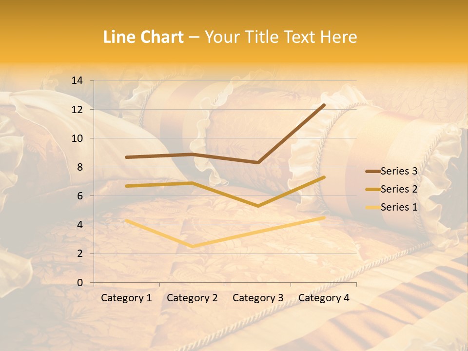 Beautiful Orange Pillows On The Beds Of Modern PowerPoint Template