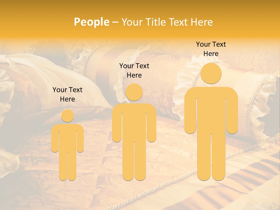 Beautiful Orange Pillows On The Beds Of Modern PowerPoint Template