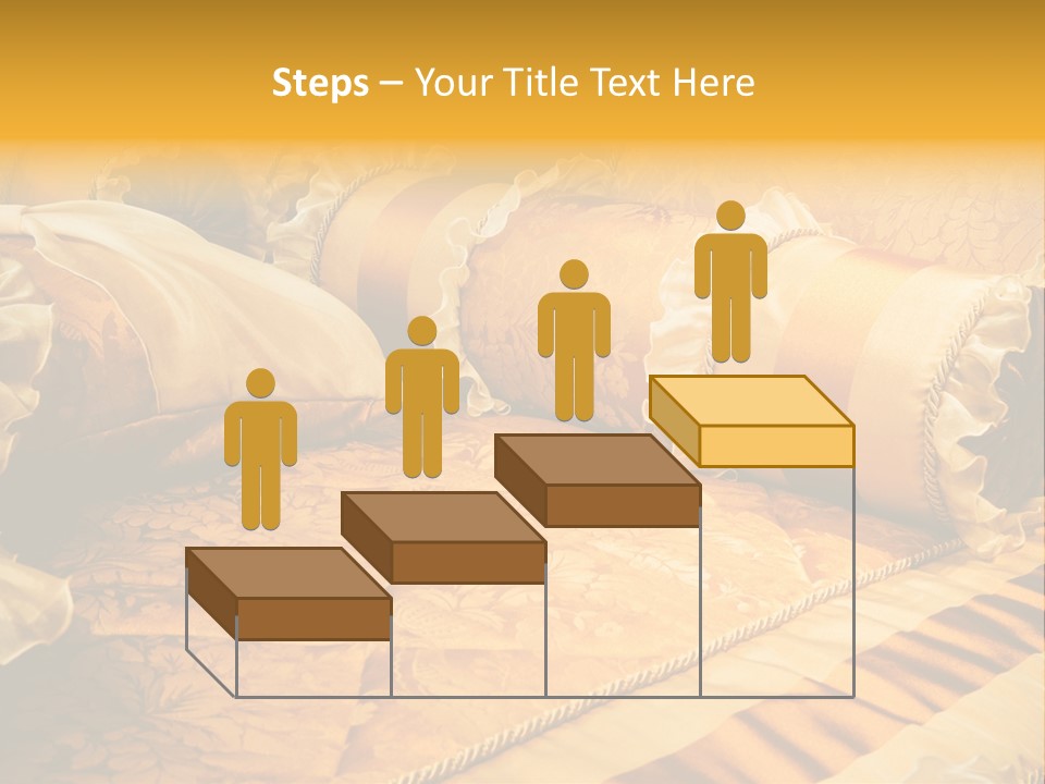 Beautiful Orange Pillows On The Beds Of Modern PowerPoint Template