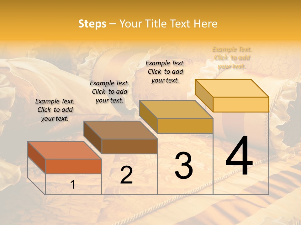 Beautiful Orange Pillows On The Beds Of Modern PowerPoint Template