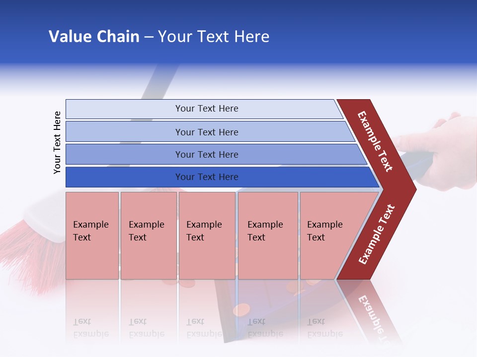 Money Sweeps Up In A Dustpan On White Background PowerPoint Template