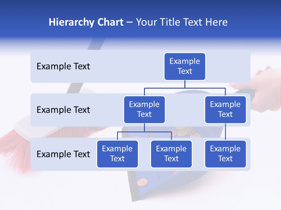 Money Sweeps Up In A Dustpan On White Background PowerPoint Template