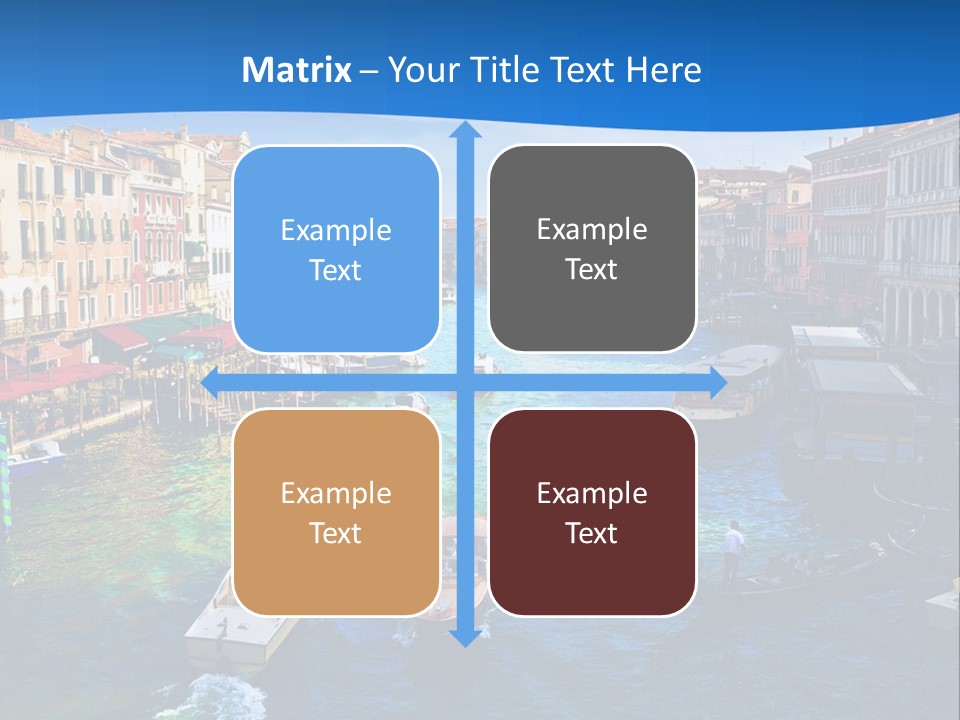View Of Famous Grand Canal From Rialto Bridge, Venice PowerPoint Template