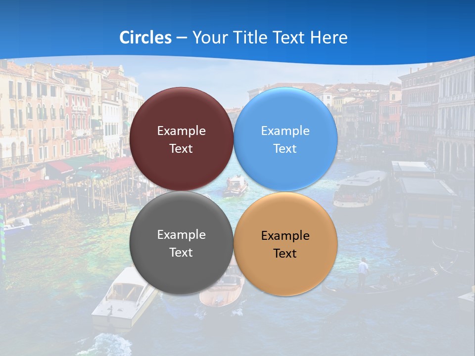 View Of Famous Grand Canal From Rialto Bridge, Venice PowerPoint Template