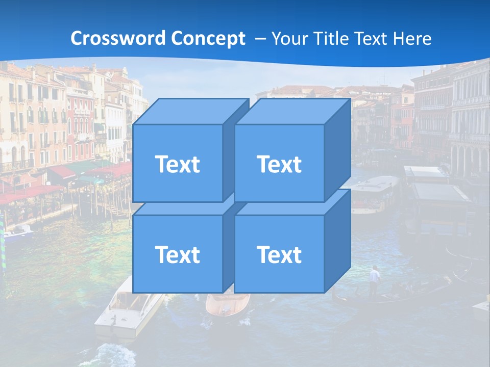 View Of Famous Grand Canal From Rialto Bridge, Venice PowerPoint Template