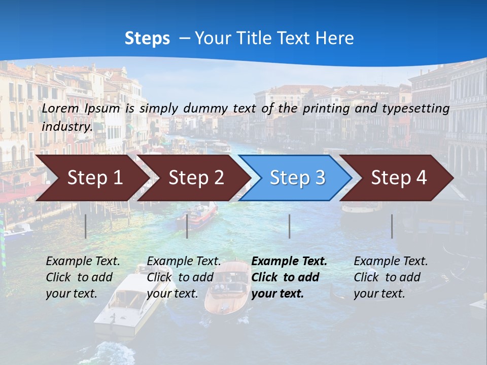 View Of Famous Grand Canal From Rialto Bridge, Venice PowerPoint Template