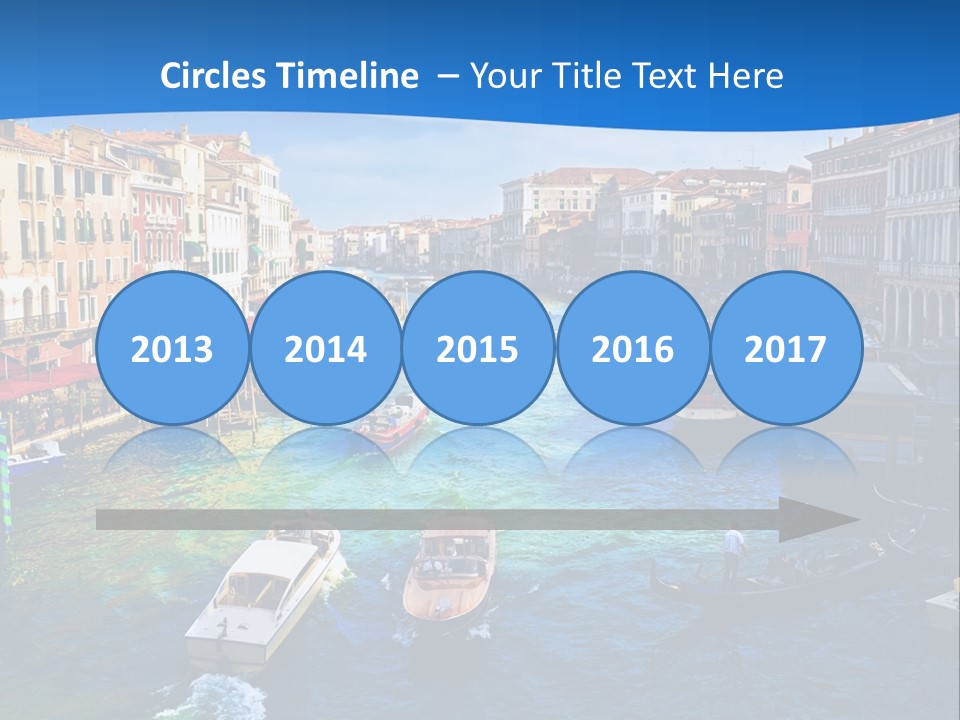 View Of Famous Grand Canal From Rialto Bridge, Venice PowerPoint Template