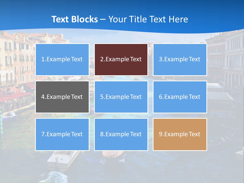 View Of Famous Grand Canal From Rialto Bridge, Venice PowerPoint Template