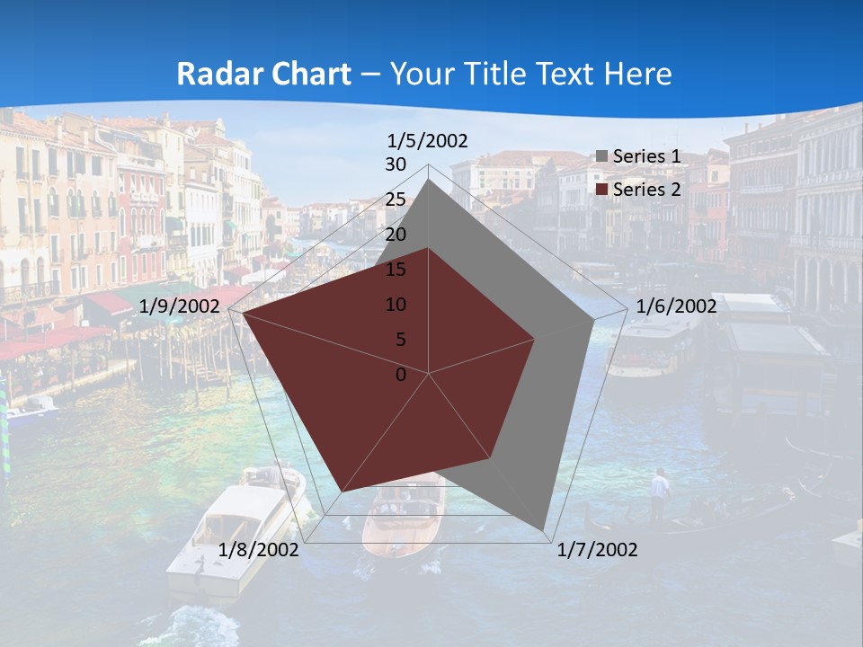 View Of Famous Grand Canal From Rialto Bridge, Venice PowerPoint Template