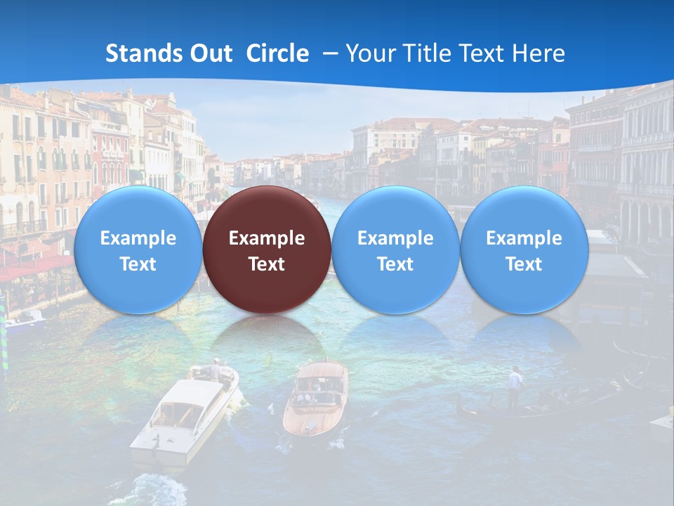 View Of Famous Grand Canal From Rialto Bridge, Venice PowerPoint Template