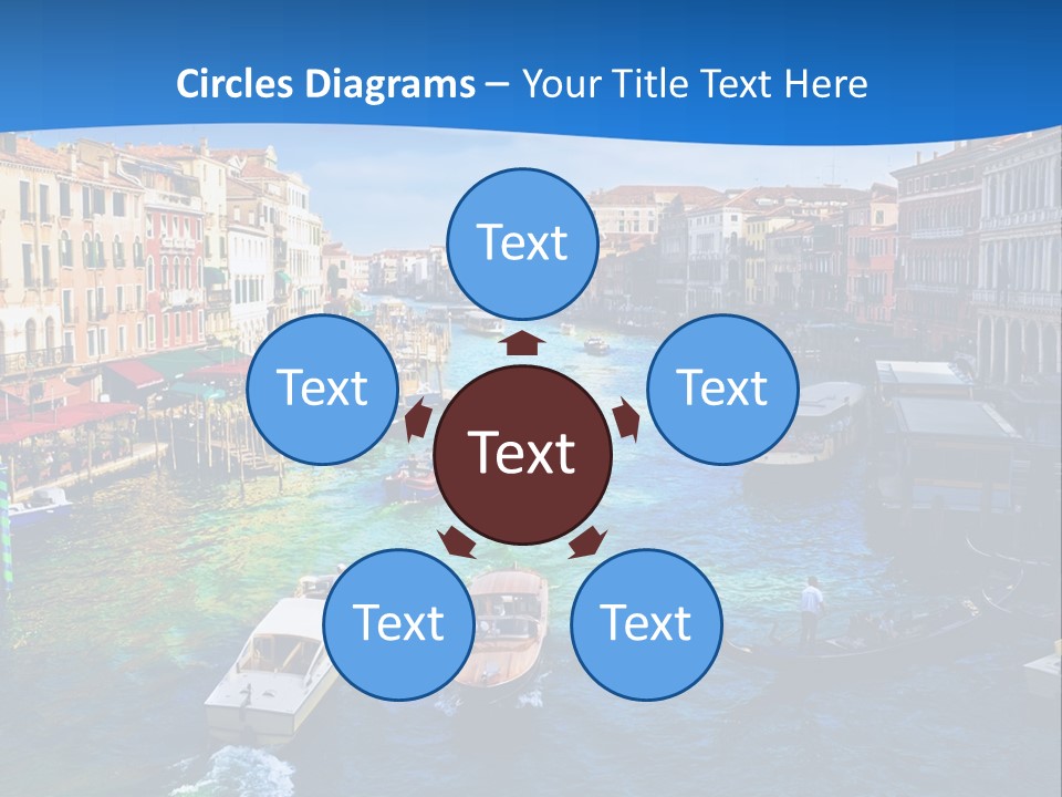 View Of Famous Grand Canal From Rialto Bridge, Venice PowerPoint Template