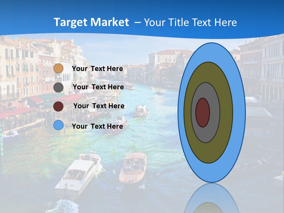 View Of Famous Grand Canal From Rialto Bridge, Venice PowerPoint Template