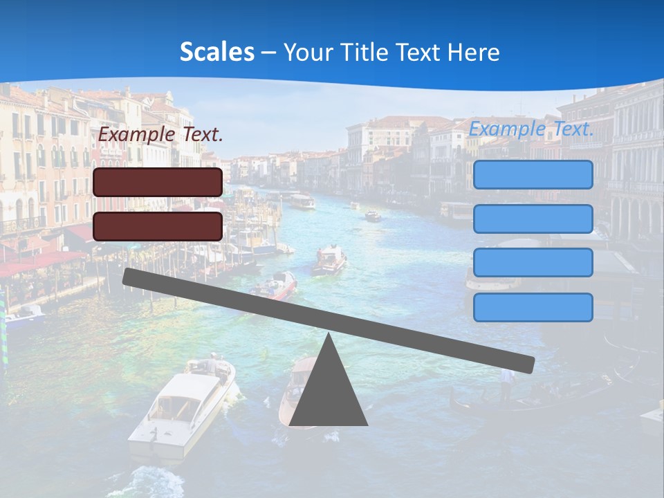 View Of Famous Grand Canal From Rialto Bridge, Venice PowerPoint Template