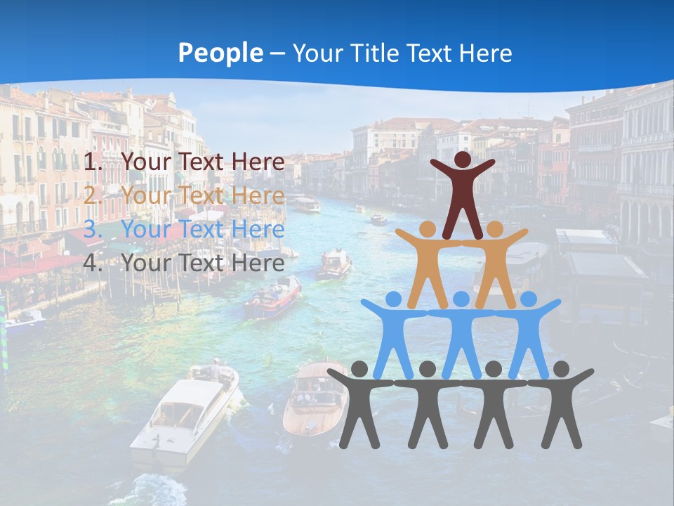 View Of Famous Grand Canal From Rialto Bridge, Venice PowerPoint Template