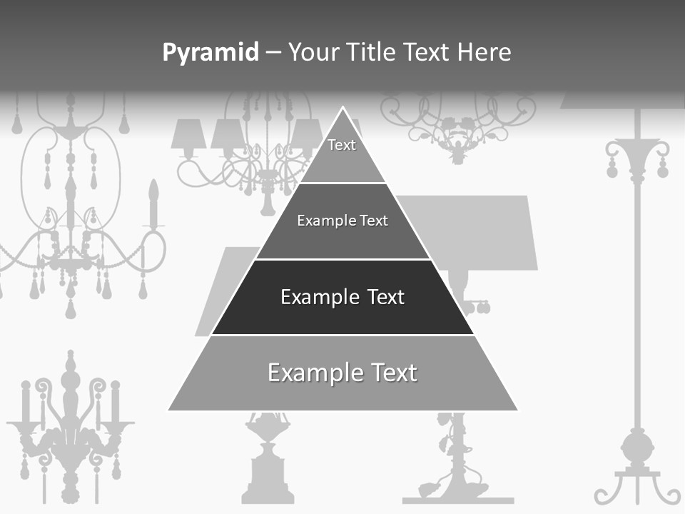 Set Of Silhouettes Of Luxury Lamps PowerPoint Template