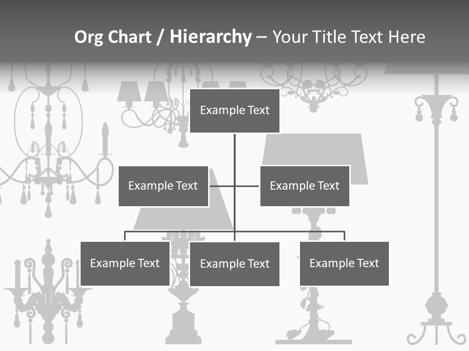 Set Of Silhouettes Of Luxury Lamps PowerPoint Template