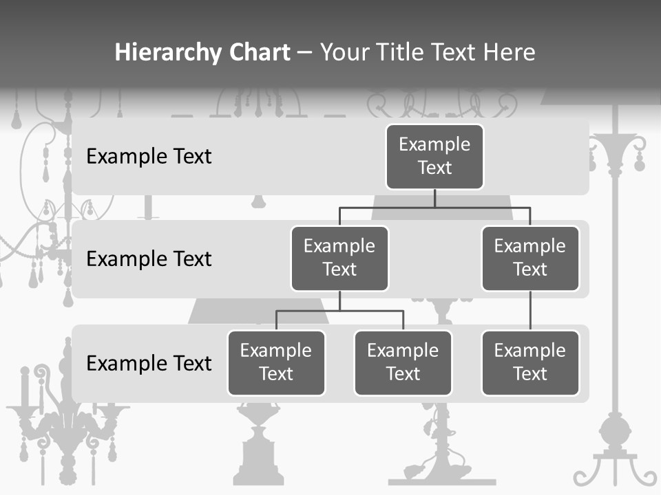Set Of Silhouettes Of Luxury Lamps PowerPoint Template