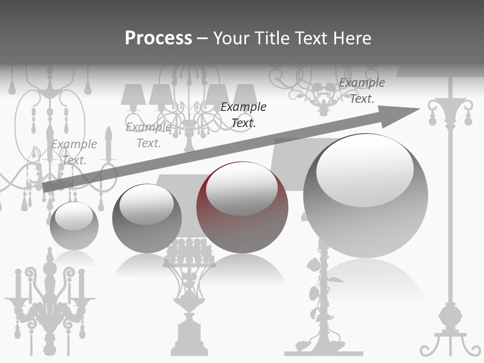 Set Of Silhouettes Of Luxury Lamps PowerPoint Template