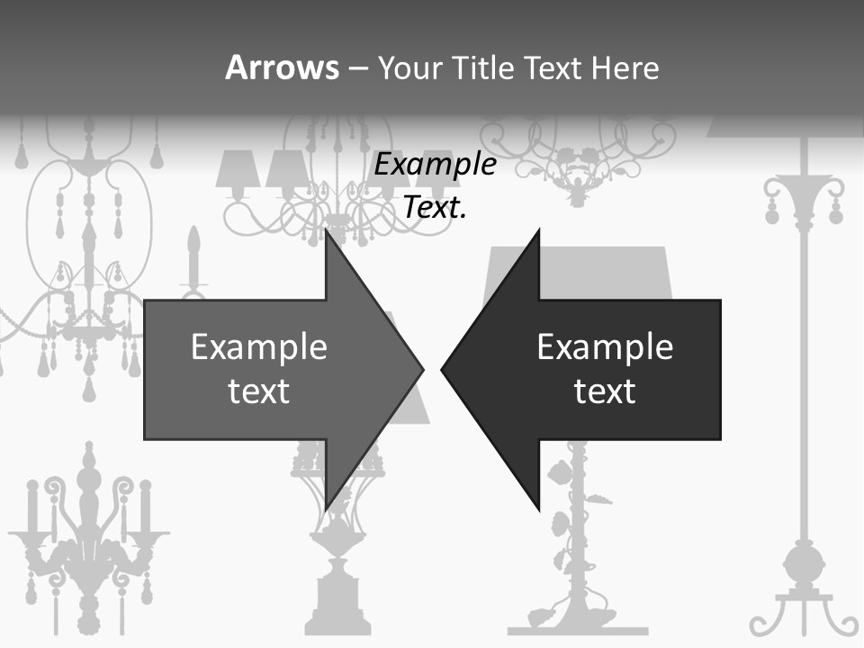 Set Of Silhouettes Of Luxury Lamps PowerPoint Template