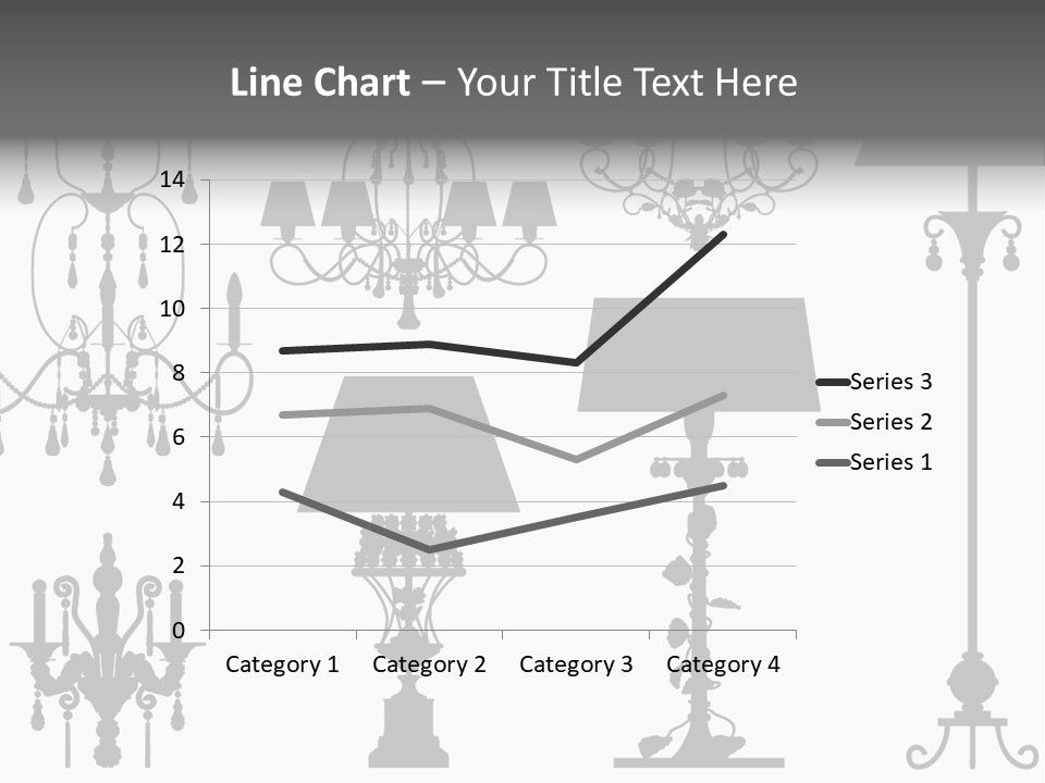 Set Of Silhouettes Of Luxury Lamps PowerPoint Template