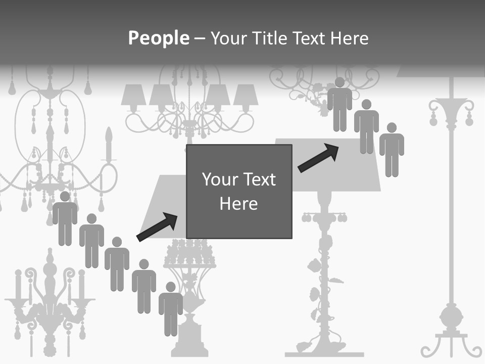 Set Of Silhouettes Of Luxury Lamps PowerPoint Template