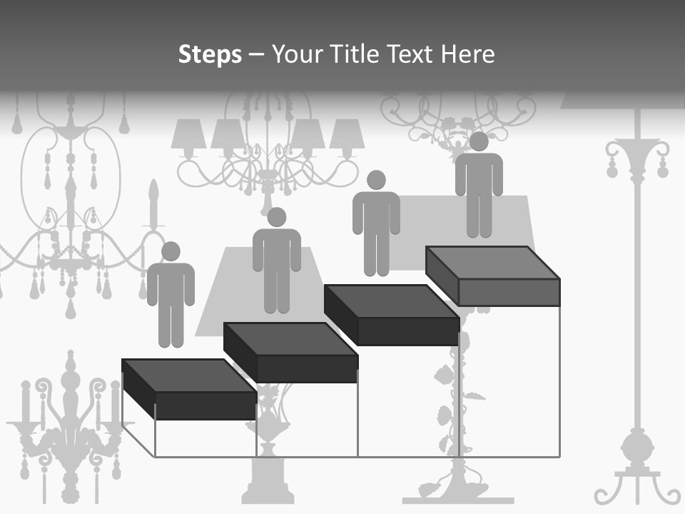 Set Of Silhouettes Of Luxury Lamps PowerPoint Template