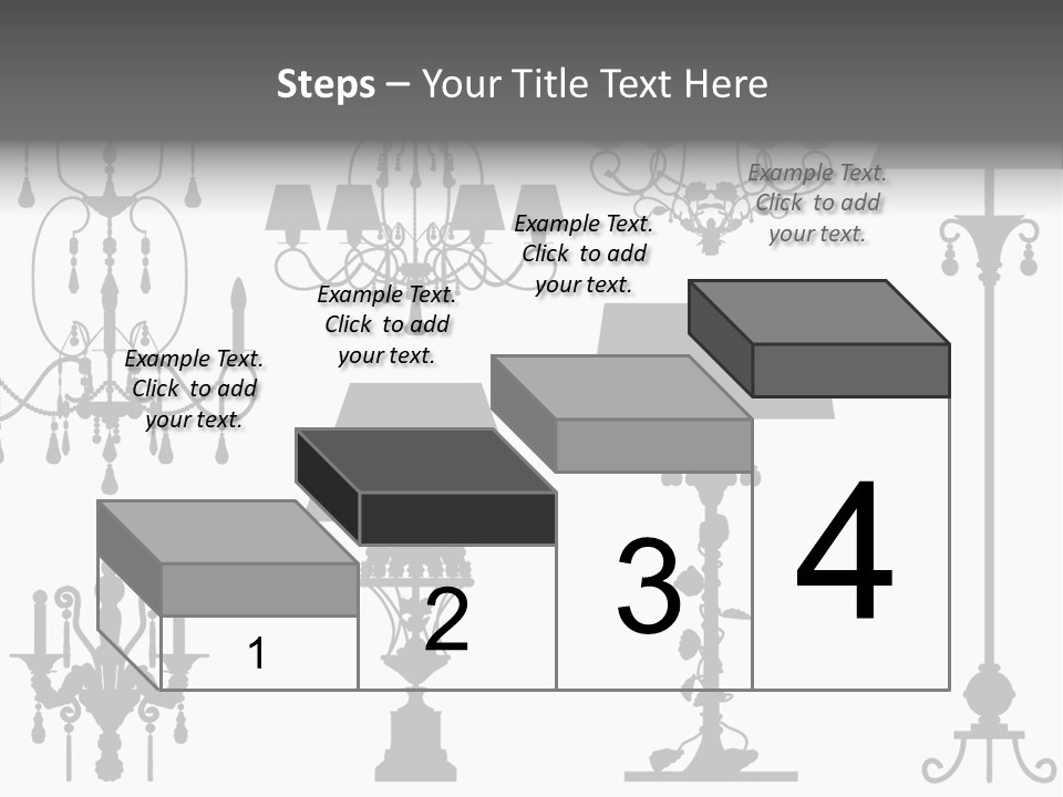 Set Of Silhouettes Of Luxury Lamps PowerPoint Template