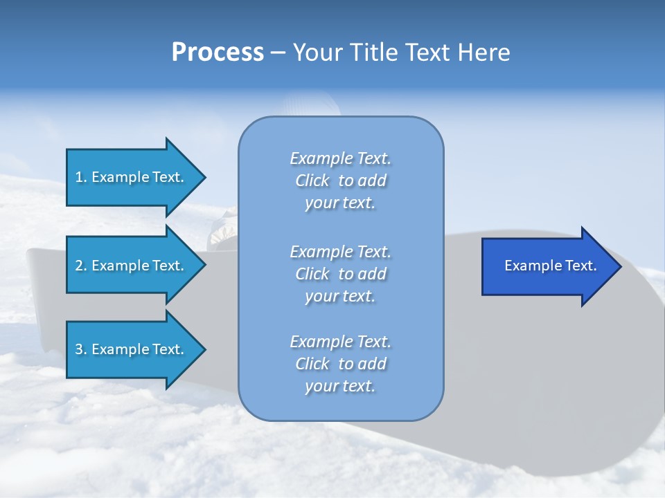 Girl With Snowboard Sit On Snow PowerPoint Template