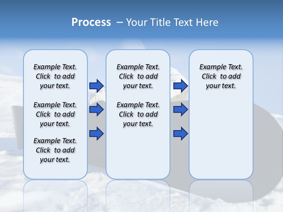 Girl With Snowboard Sit On Snow PowerPoint Template