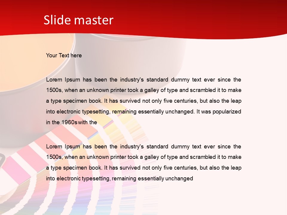 Printing Press Inks, Cyan, Magenta, Yellow PowerPoint Template