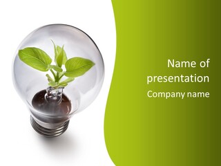 Light Bulb: Power And Nature PowerPoint Template