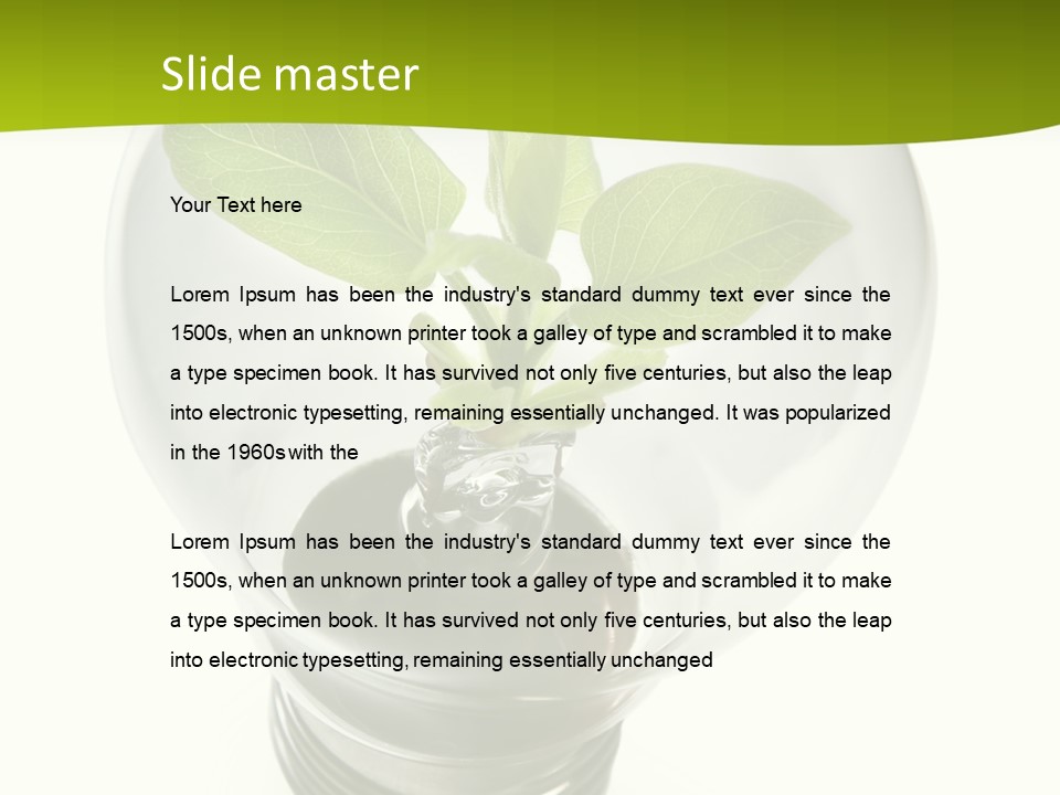 Light Bulb: Power And Nature PowerPoint Template