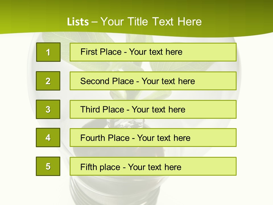 Light Bulb: Power And Nature PowerPoint Template