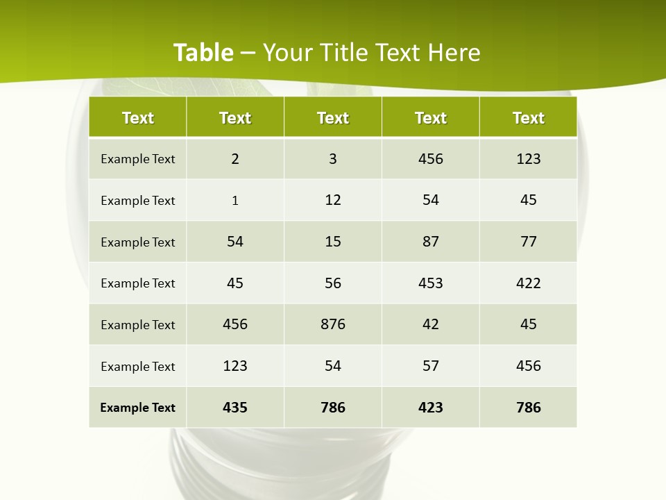 Light Bulb: Power And Nature PowerPoint Template