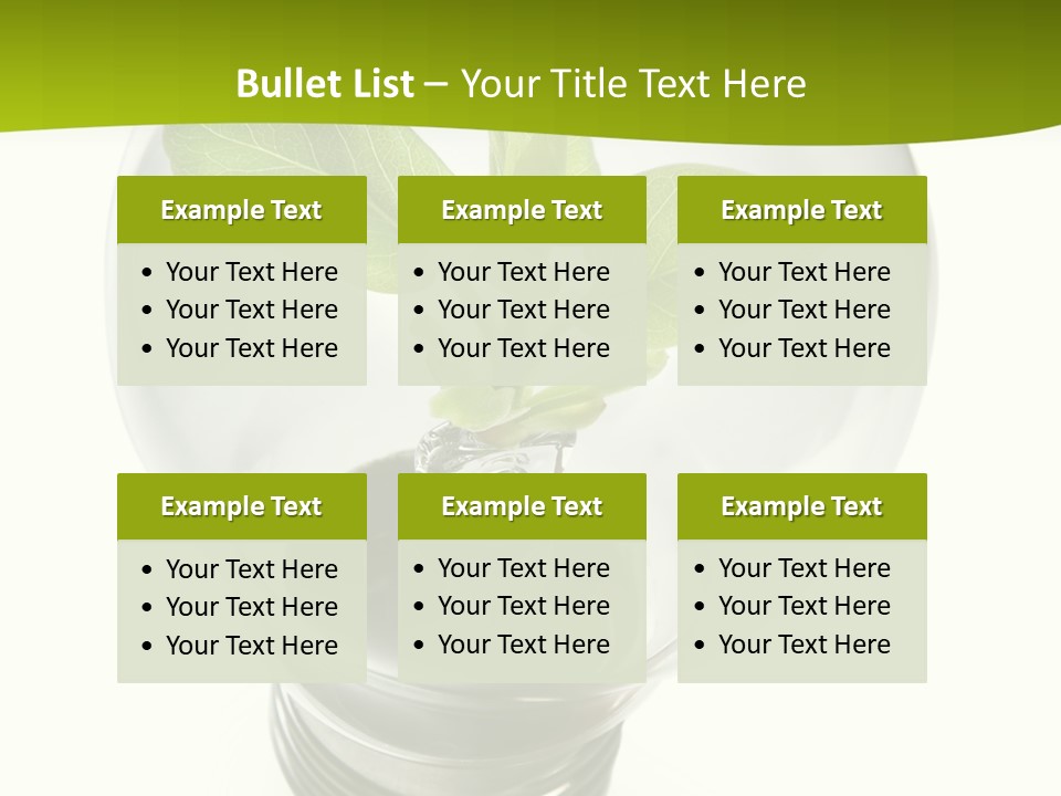 Light Bulb: Power And Nature PowerPoint Template