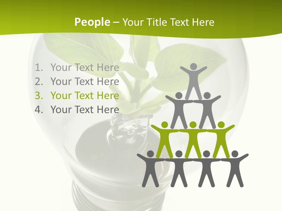 Light Bulb: Power And Nature PowerPoint Template