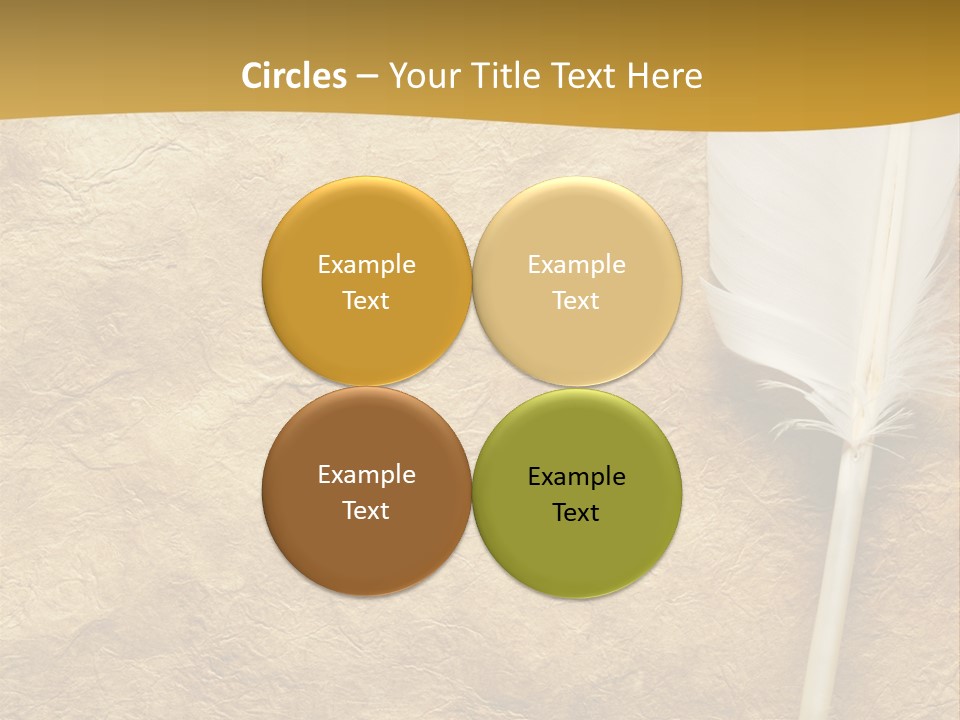 Feather On A Background Of The Empty Form For The Letter PowerPoint Template