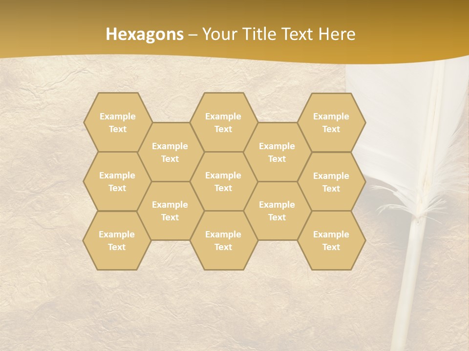 Feather On A Background Of The Empty Form For The Letter PowerPoint Template