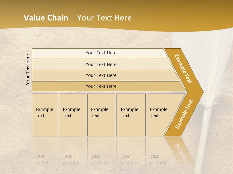Feather On A Background Of The Empty Form For The Letter PowerPoint Template
