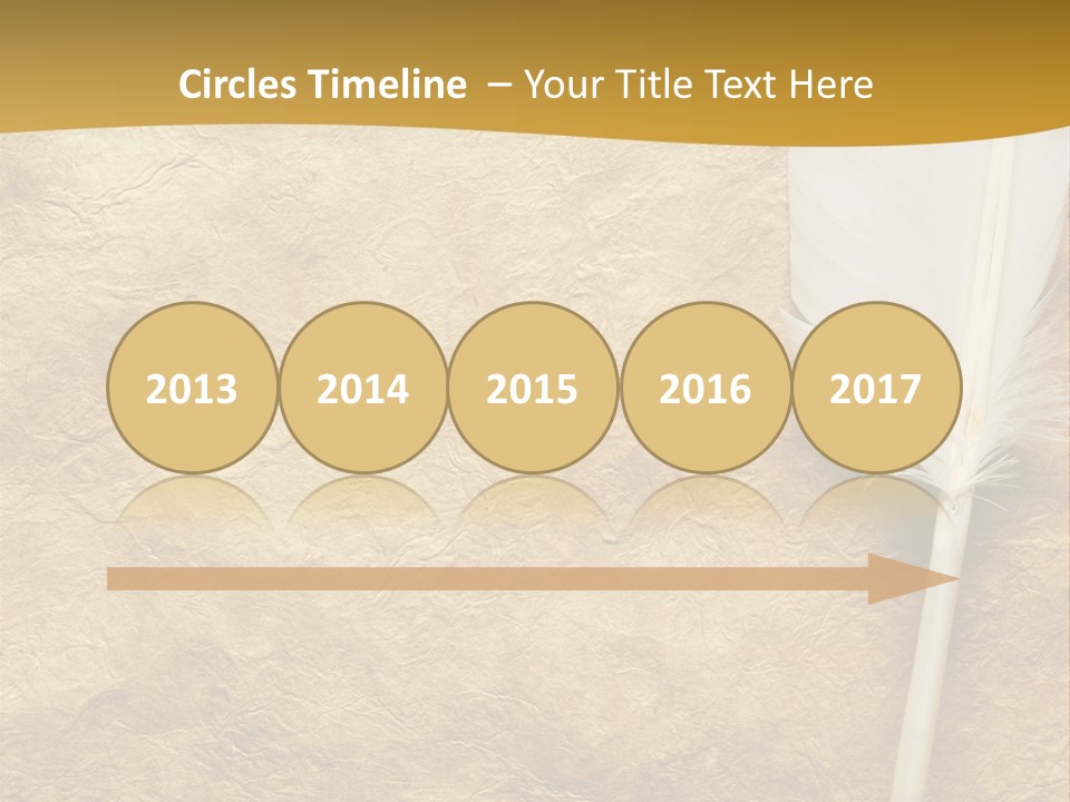 Feather On A Background Of The Empty Form For The Letter PowerPoint Template