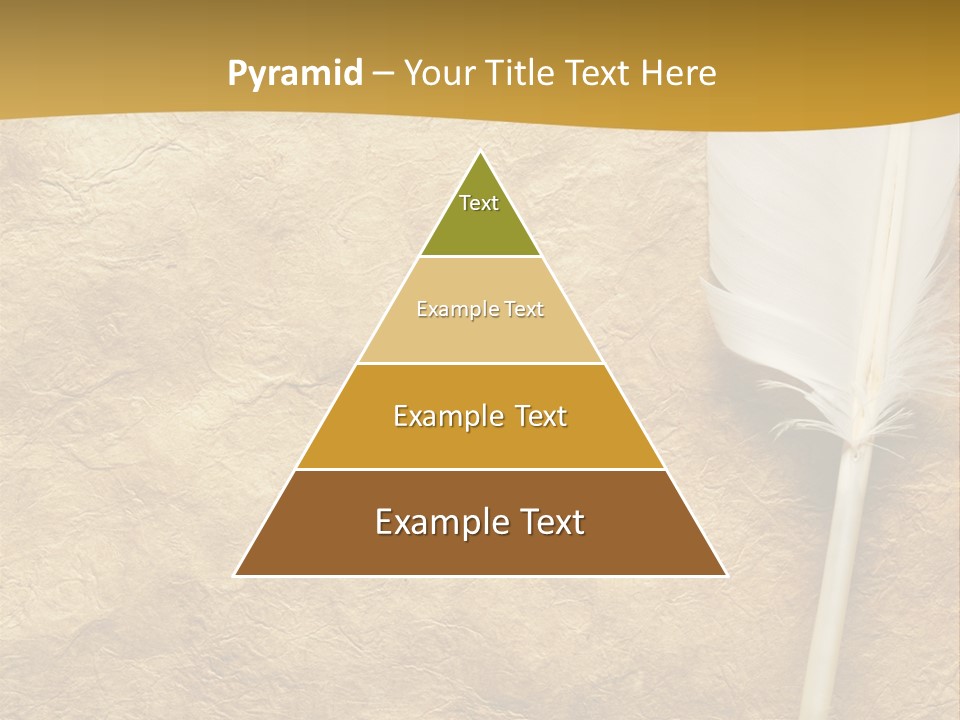 Feather On A Background Of The Empty Form For The Letter PowerPoint Template