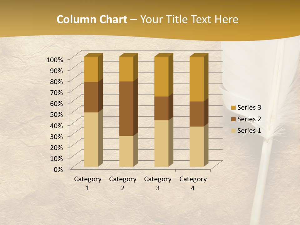 Feather On A Background Of The Empty Form For The Letter PowerPoint Template